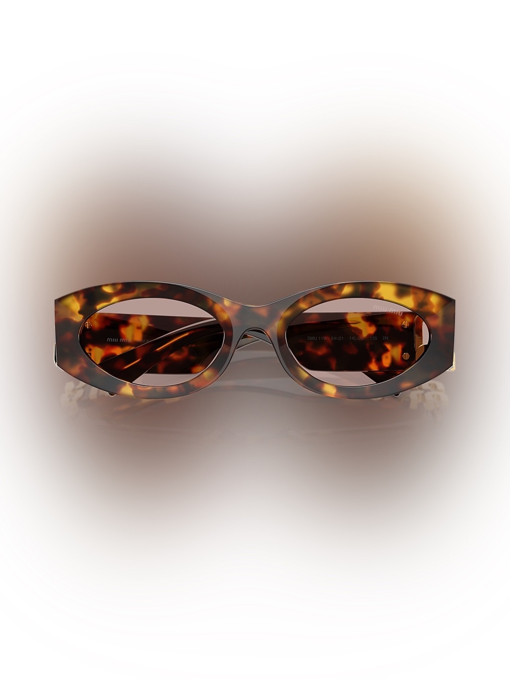 Miu Miu Tortoiseshell Sunglasses with Gold Logo Accent